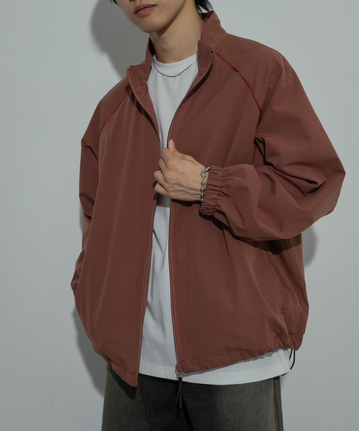 可搭配套裝管道裝飾立領夾克