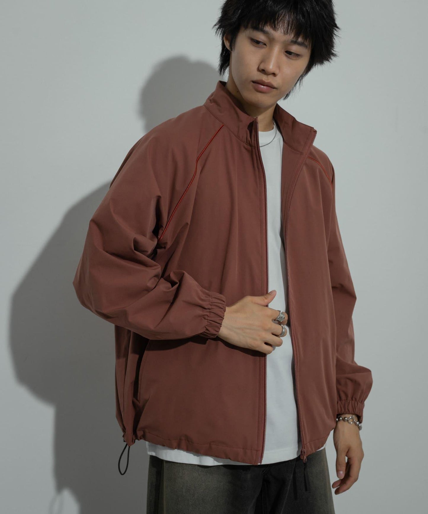 可搭配套裝管道裝飾立領夾克