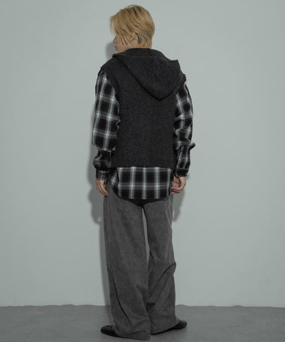 可水洗毛絨連帽背心