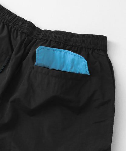 雙色拼接雙膝長褲