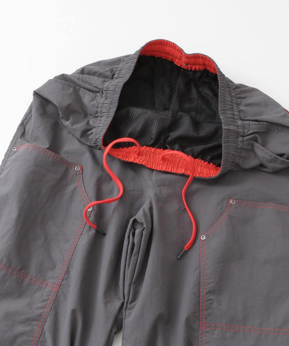 雙色拼接雙膝長褲