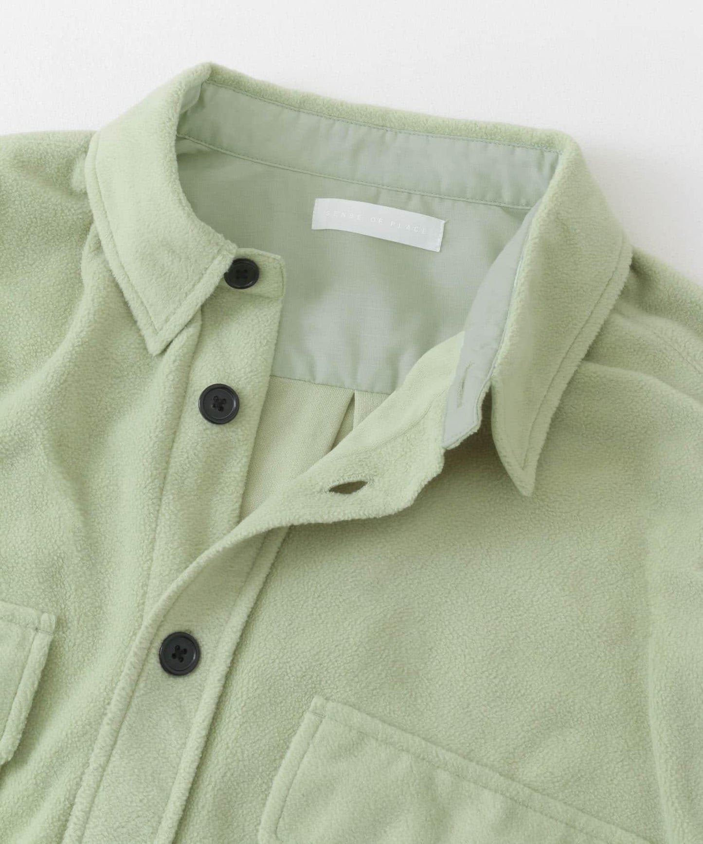 抓絨翻蓋寬鬆襯衫