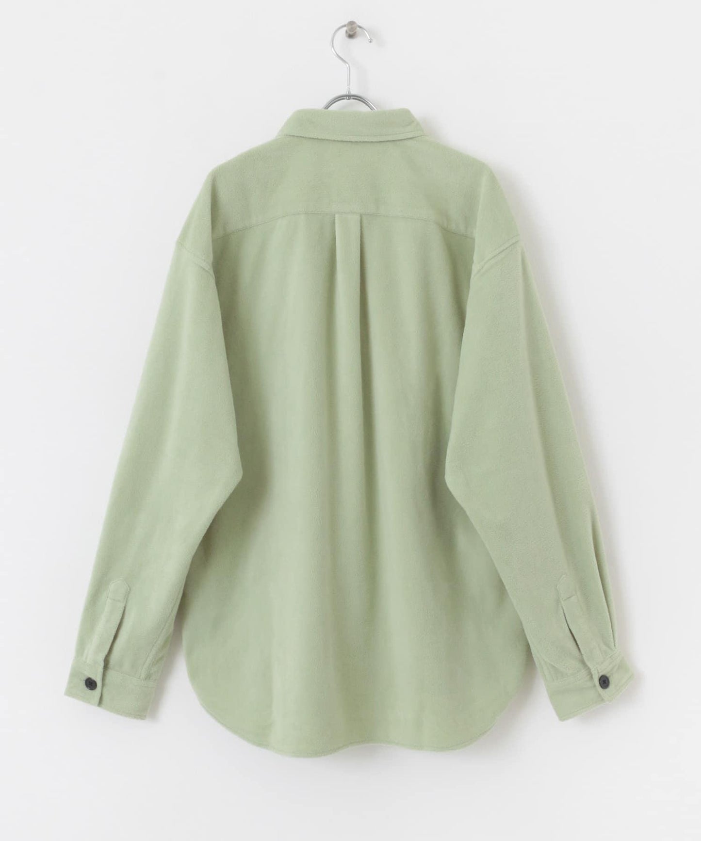 抓絨翻蓋寬鬆襯衫