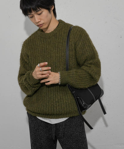 毛邊圓領針織衫