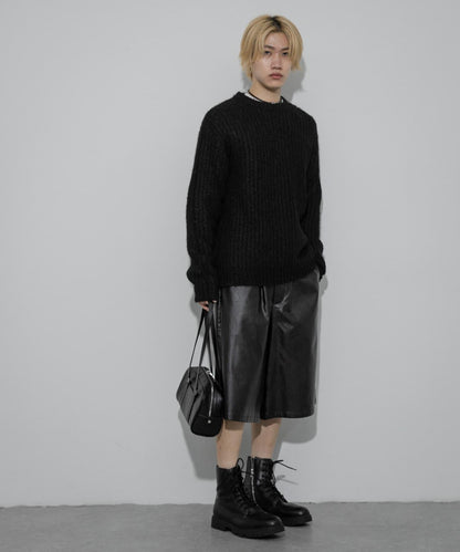 毛邊圓領針織衫