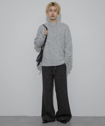 毛邊圓領針織衫