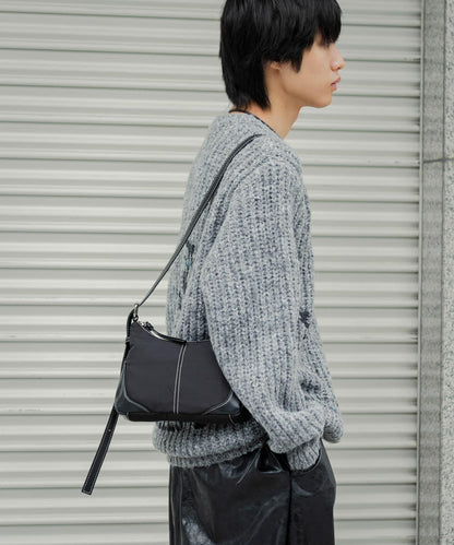 圖案印花寬鬆圓領針織衫