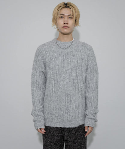 毛邊圓領針織衫