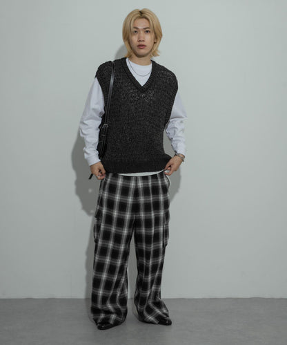 混紡紗線針織背心