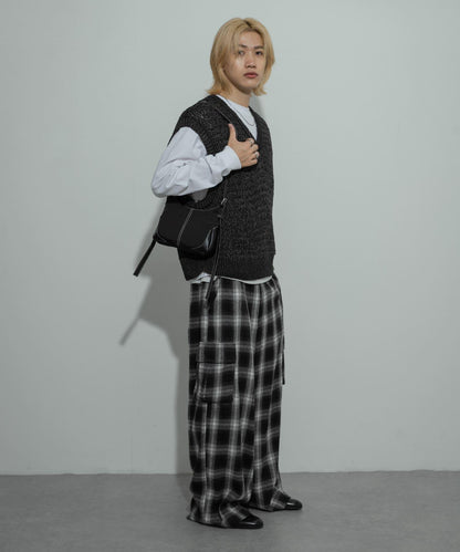 混紡紗線針織背心