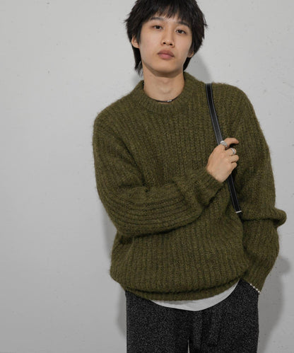 毛邊圓領針織衫