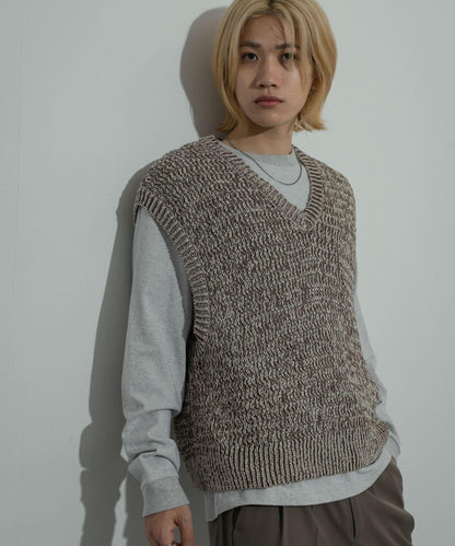 混紡紗線針織背心