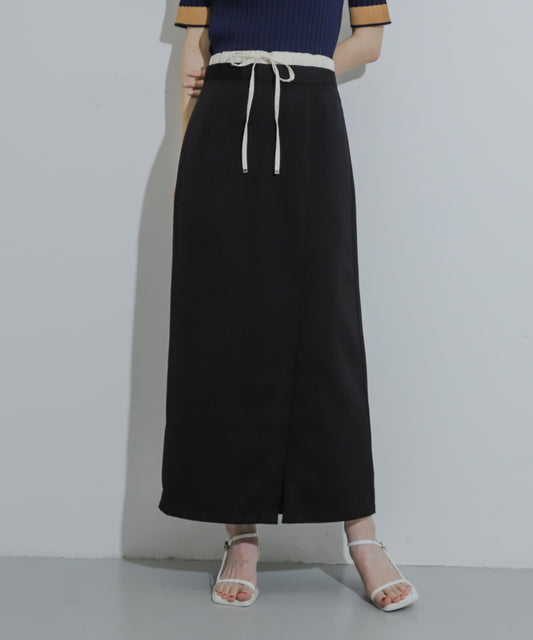 抽繩設計修身半身裙