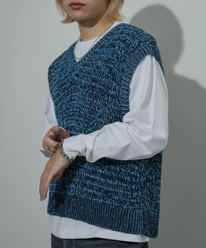 混紡紗線針織背心