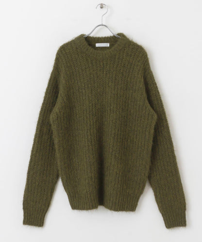 毛邊圓領針織衫