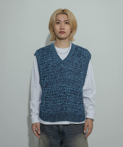 混紡紗線針織背心