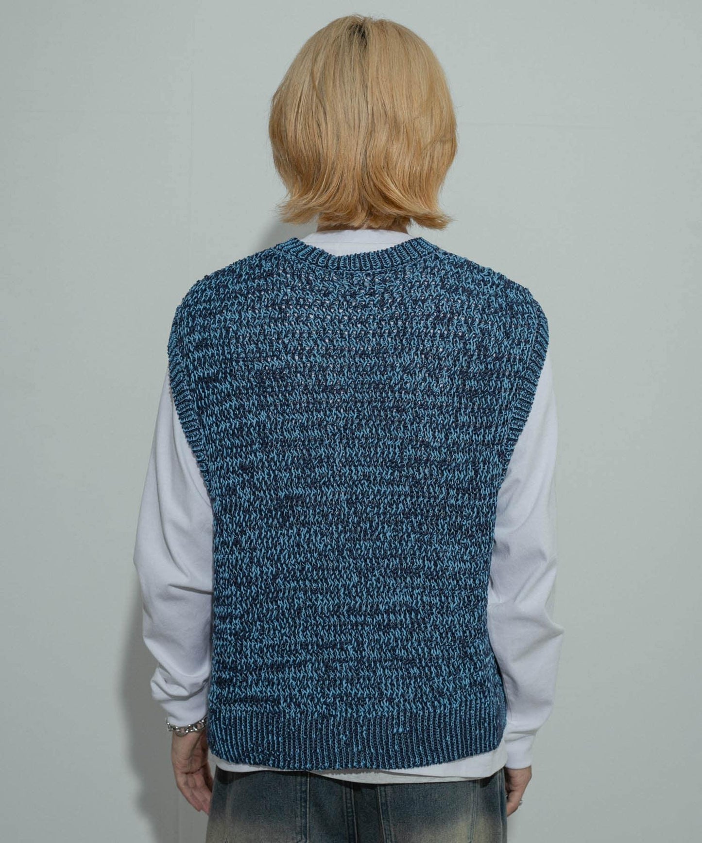 混紡紗線針織背心