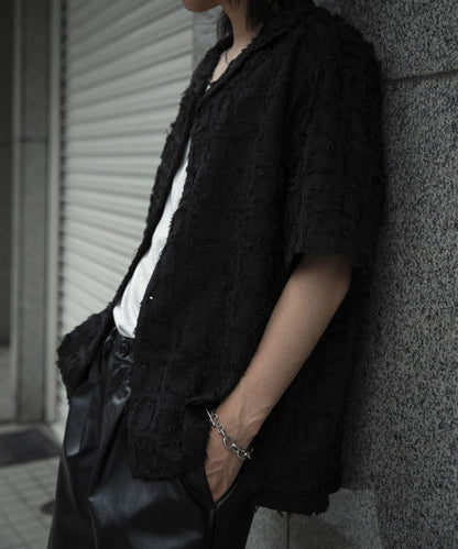 流蘇開領襯衫（五分袖）