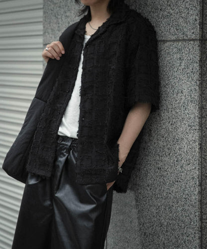 流蘇開領襯衫（五分袖）