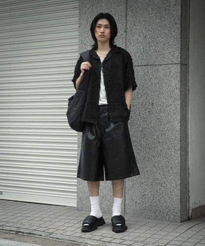 流蘇開領襯衫（五分袖）