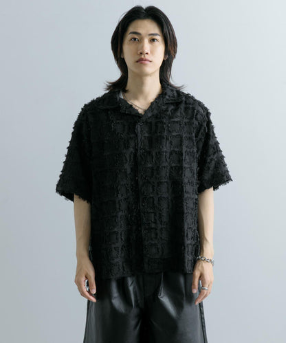 流蘇開領襯衫（五分袖）