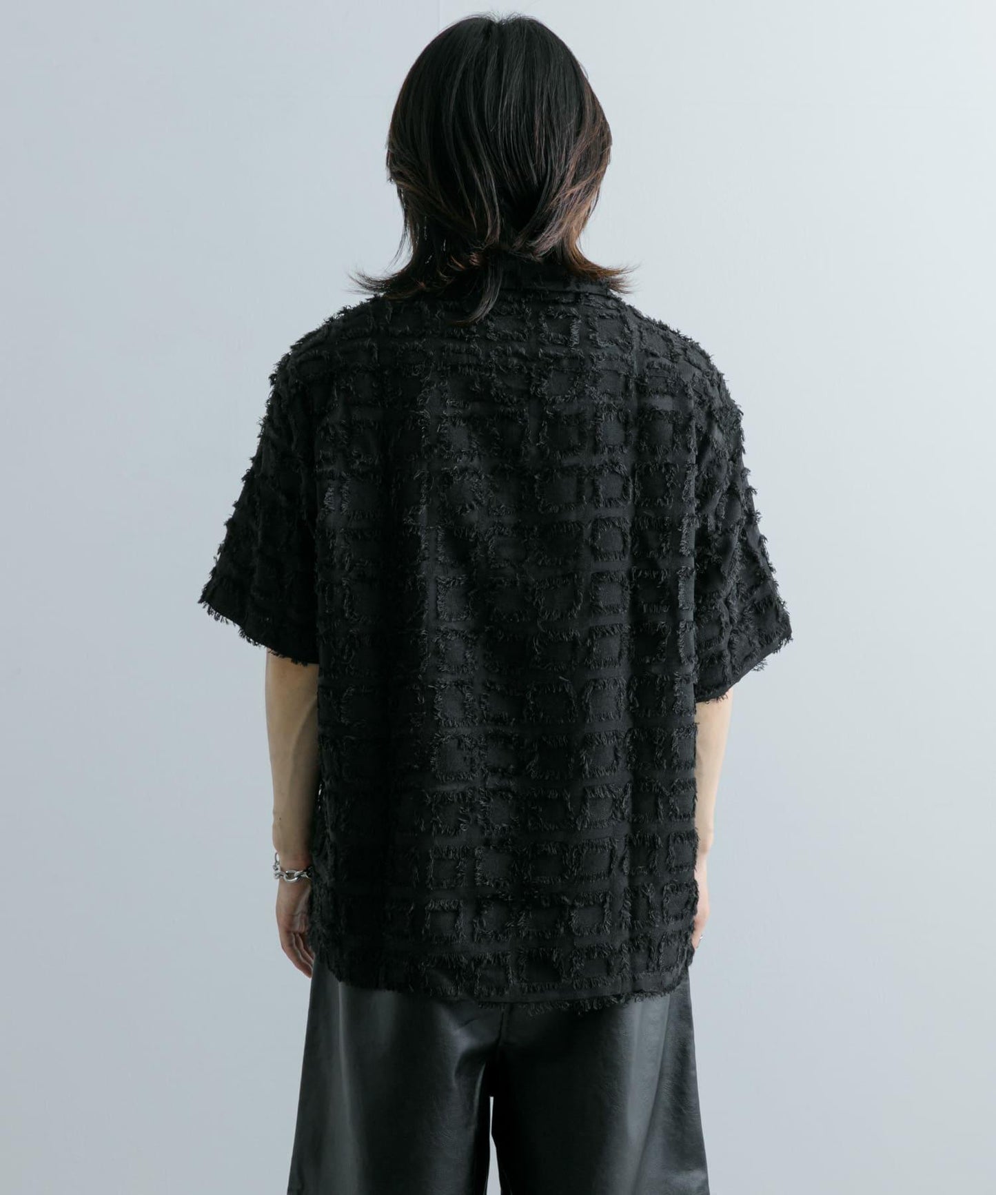 流蘇開領襯衫（五分袖）