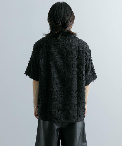 流蘇開領襯衫（五分袖）