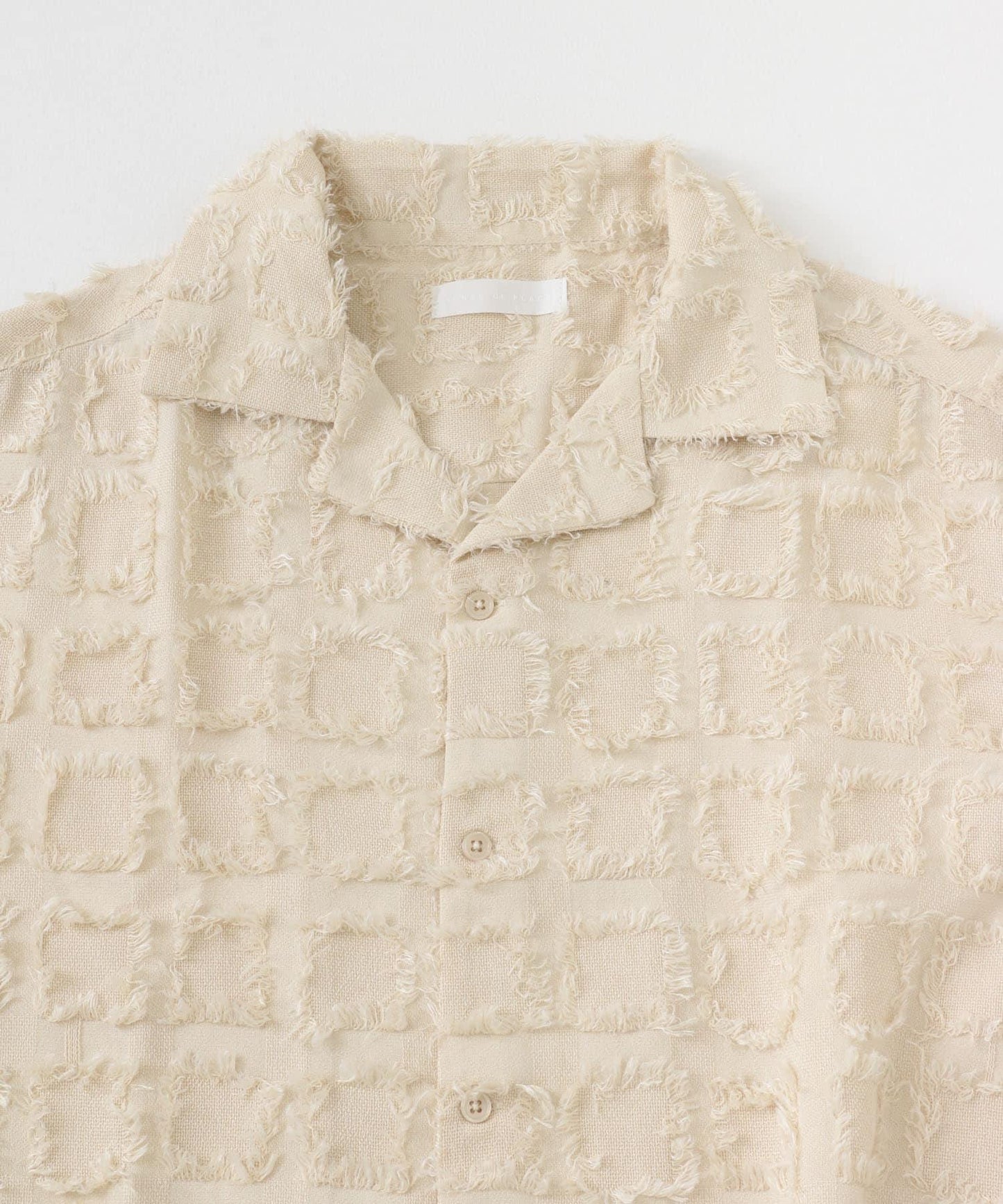 流蘇開領襯衫（五分袖）