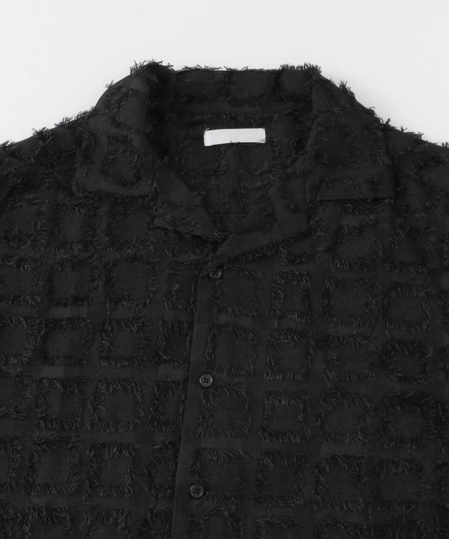 流蘇開領襯衫（五分袖）