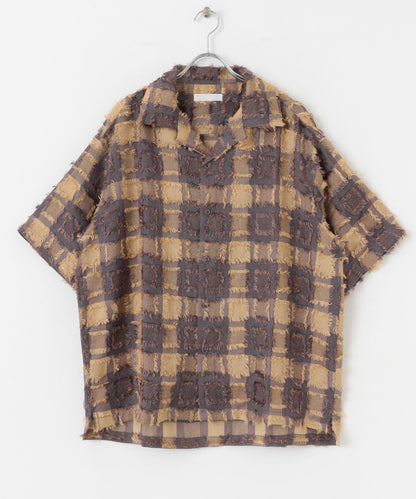 流蘇開領襯衫（五分袖）