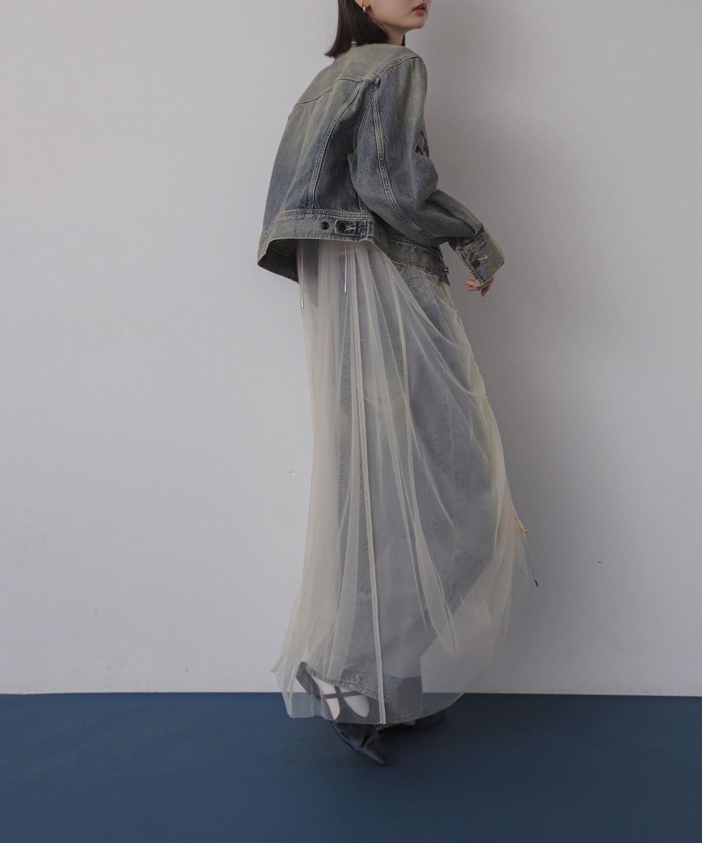 網紗疊層吊帶連衣裙