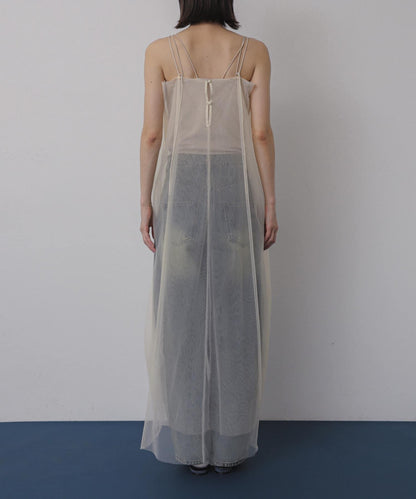 網紗疊層吊帶連衣裙