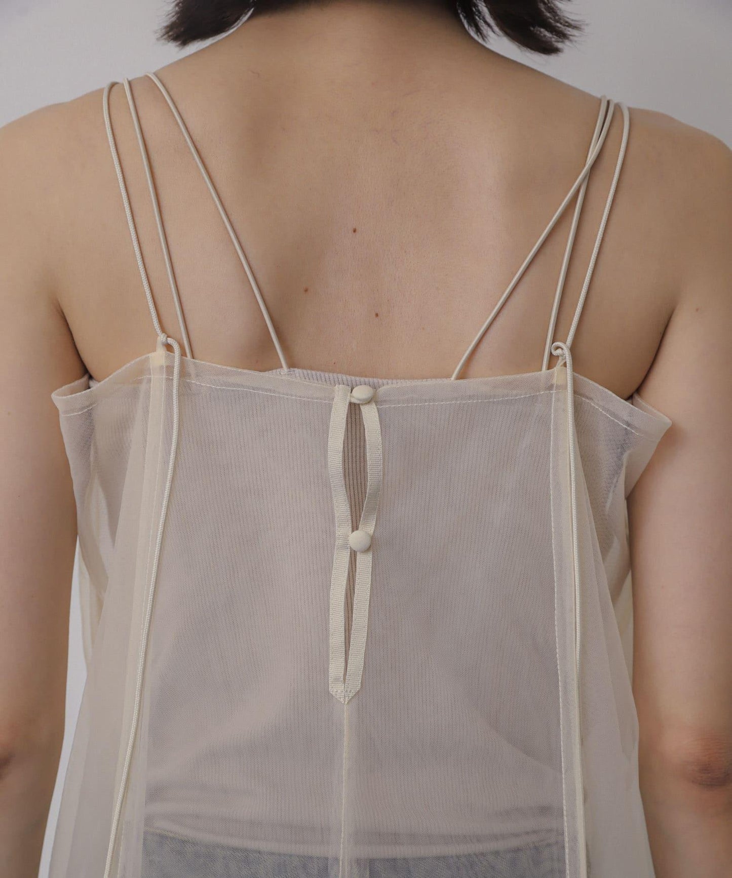 網紗疊層吊帶連衣裙