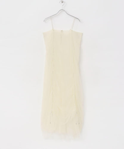 網紗疊層吊帶連衣裙