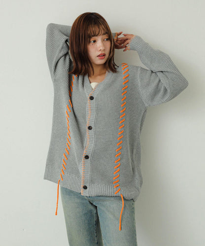 中性款毛毯縫線開衫