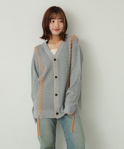 中性款毛毯縫線開衫