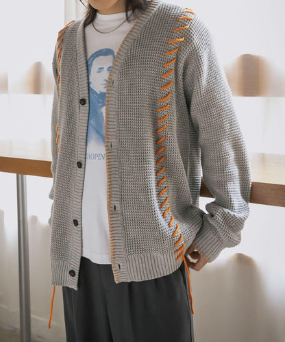中性款毛毯縫線開衫