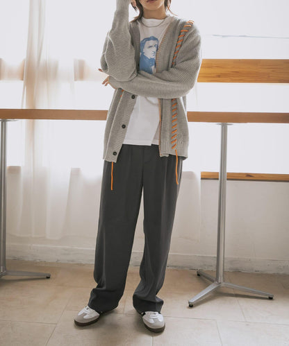 中性款毛毯縫線開衫