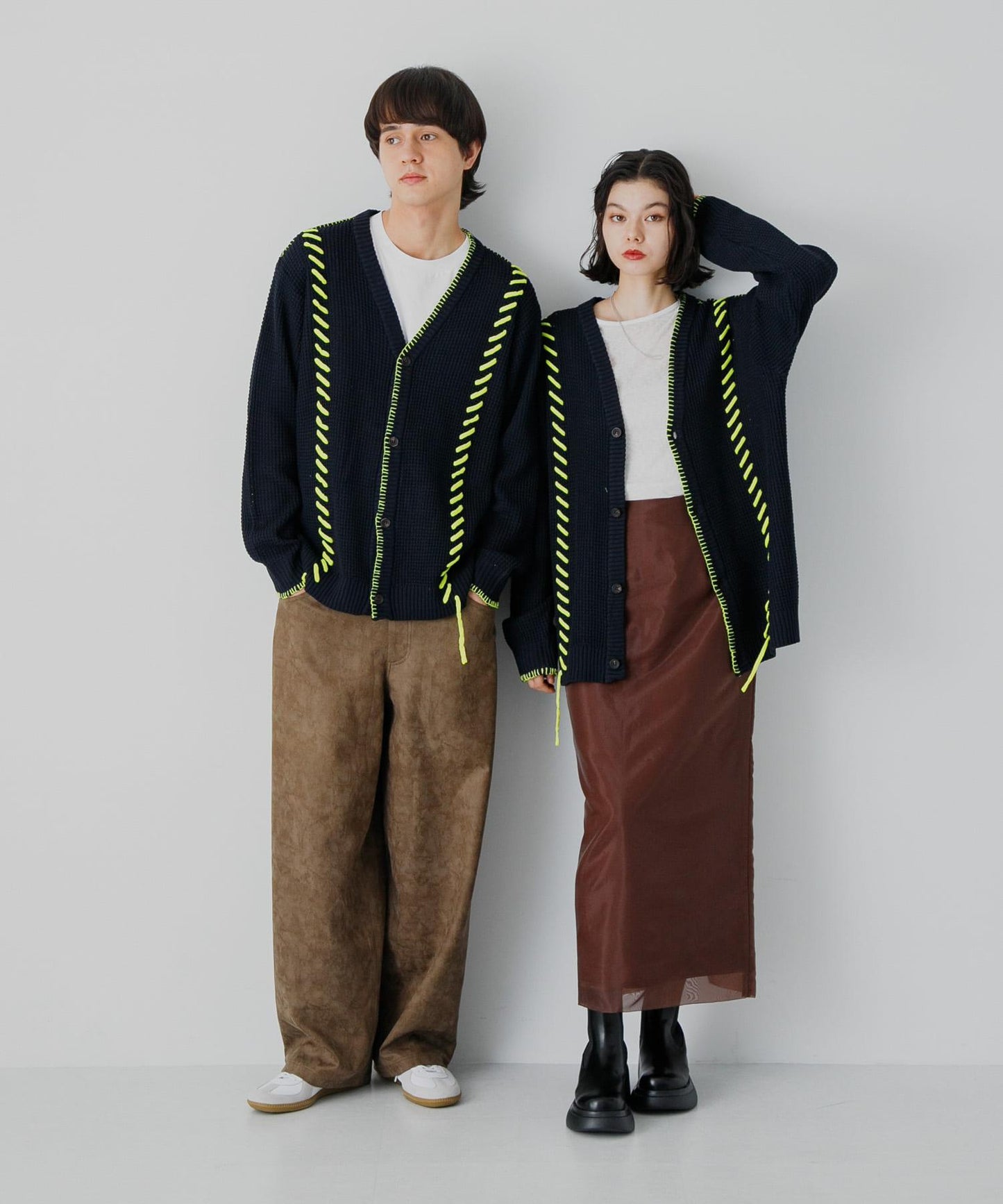 中性款毛毯縫線開衫