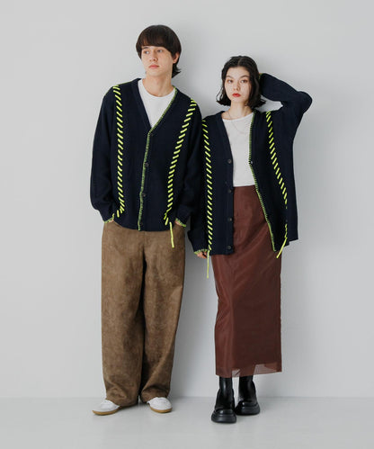 中性款毛毯縫線開衫