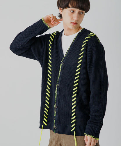 中性款毛毯縫線開衫