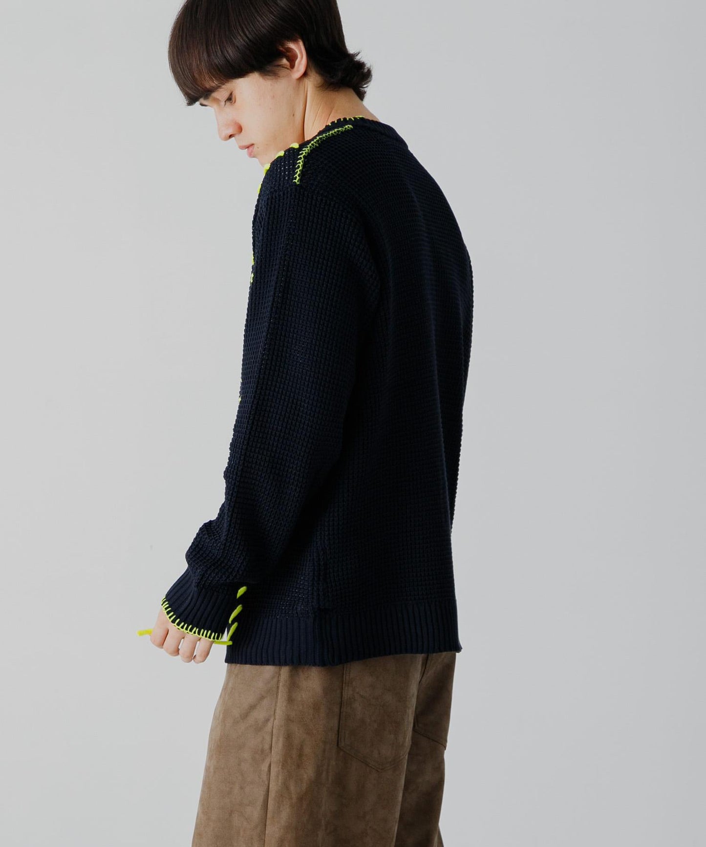 中性款毛毯縫線開衫