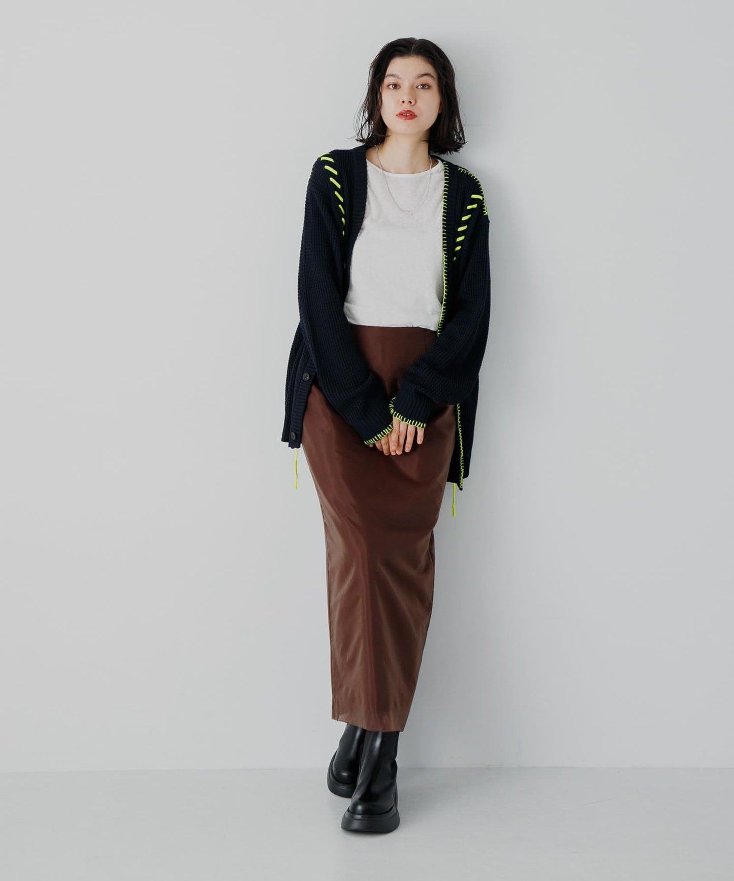 中性款毛毯縫線開衫