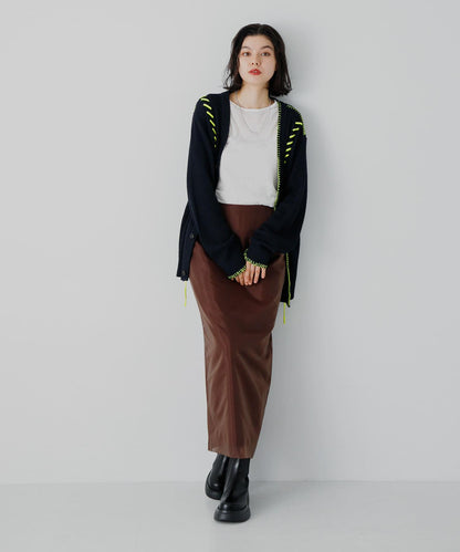 中性款毛毯縫線開衫