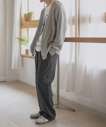 中性款毛毯縫線開衫