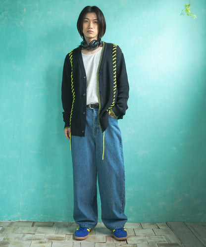 中性款毛毯縫線開衫