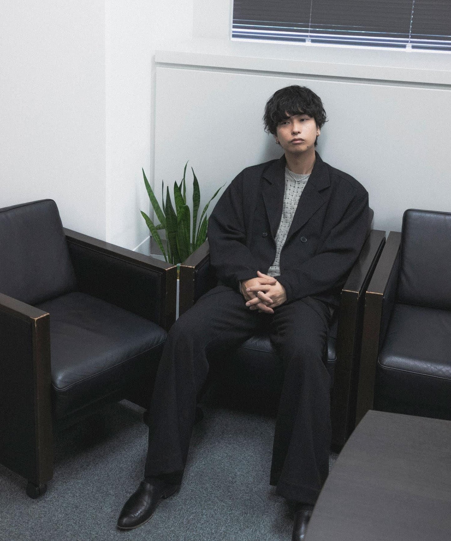 『わたべ×SOP』『套裝可搭配』粗花呢雙排扣短款西裝夾克