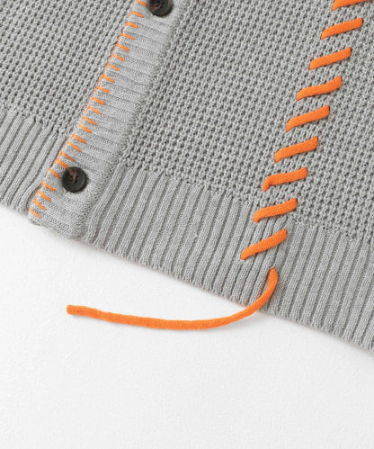 中性款毛毯縫線開衫