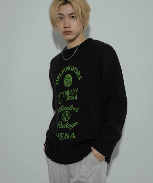 可水洗圖案印花針織衫