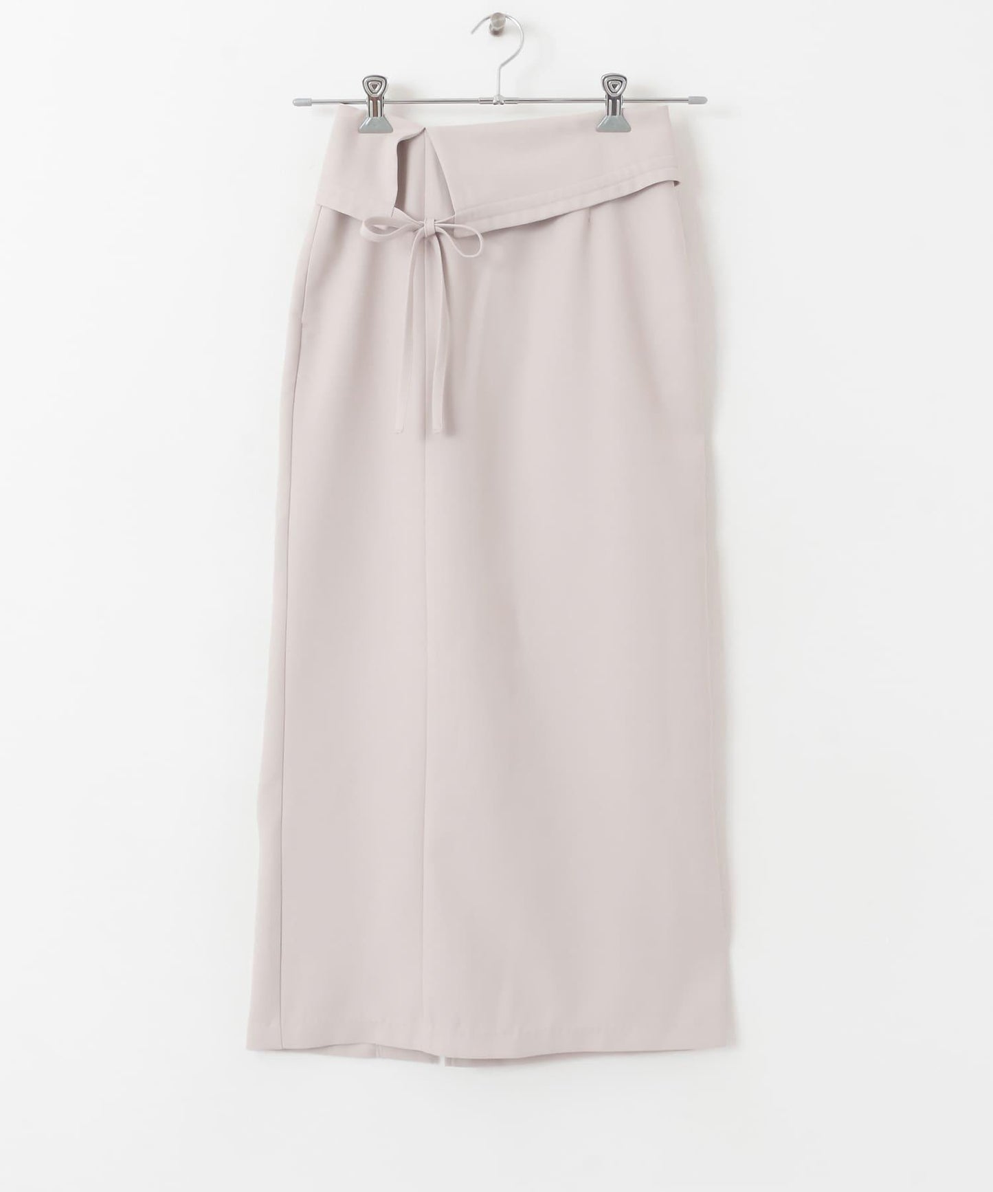 不對稱翻邊鉛筆裙